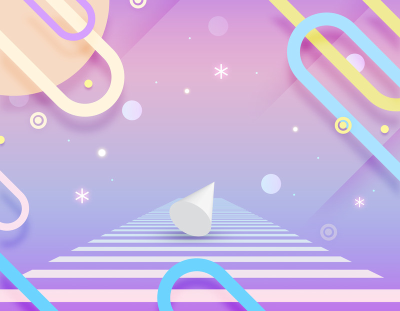 空间几何C4D背景模板，高清JPG+扁平简约PSD设计素材下载