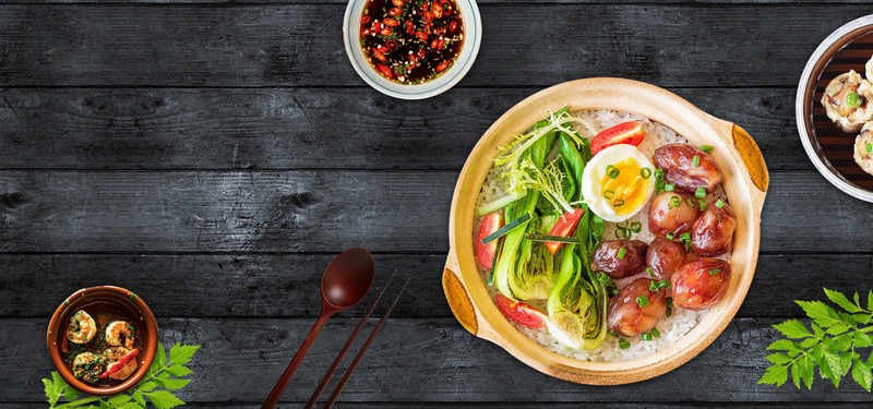 美食盖浇饭促销季，暗黑风高清JPG与简约PSD设计素材下载