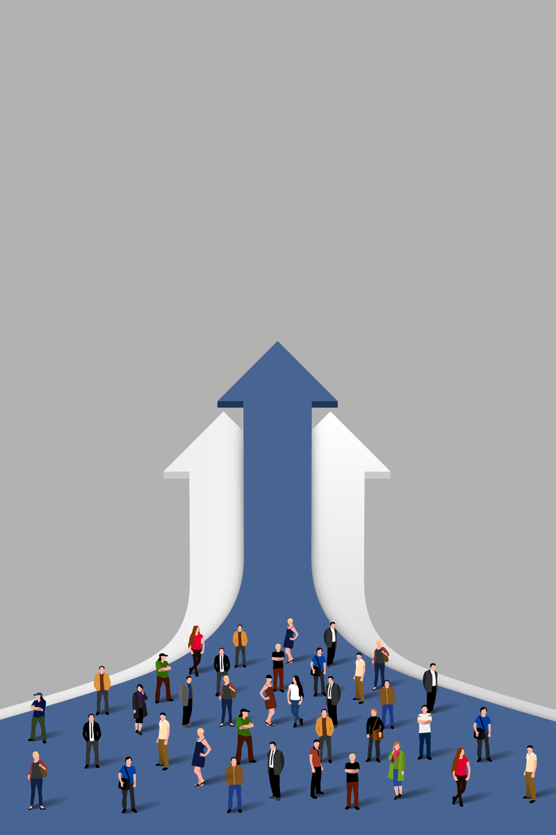 矢量手绘商务招聘迎新背景图，扁平简约设计，JPG/AI格式高清下载