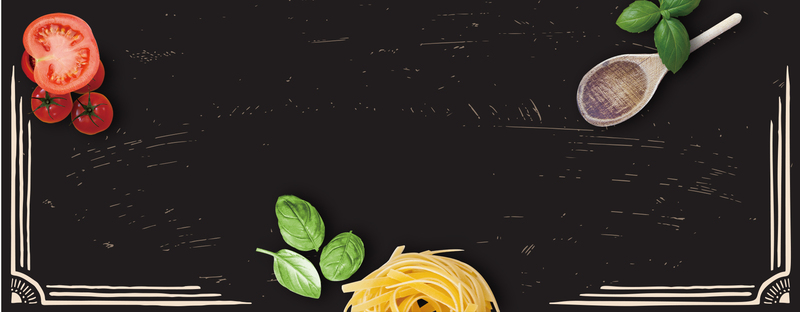 【免费下载】扁平简约风格，膳食均衡主题，文艺手绘黑色banner，高清JPG/PSD设计素材