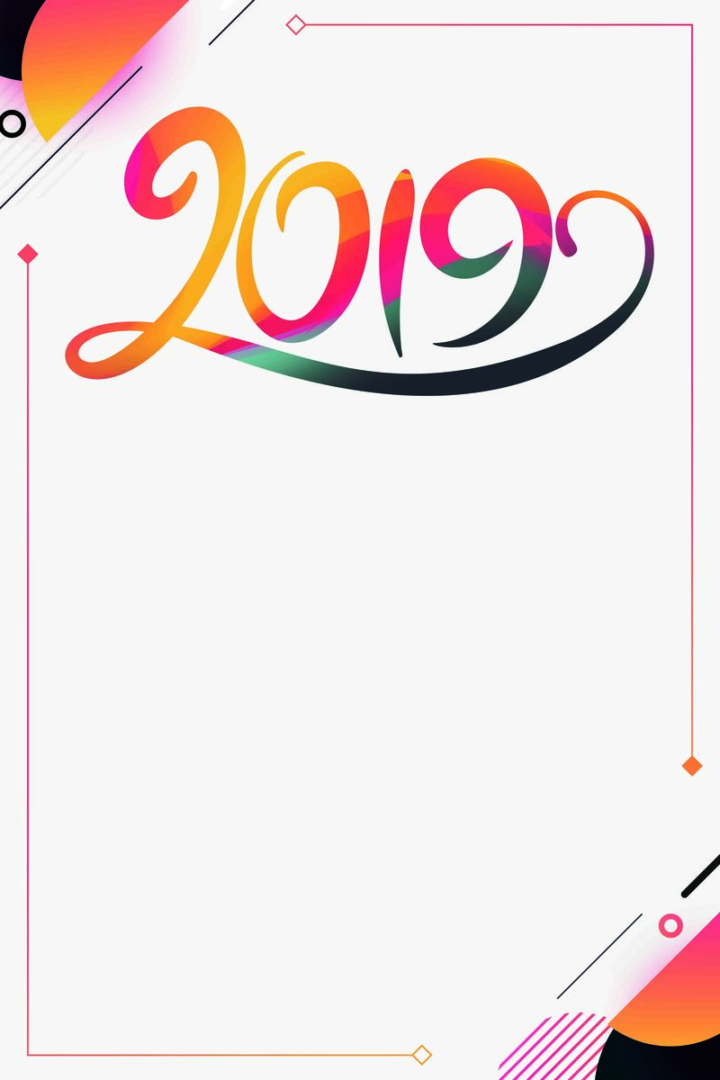 2019猪年日历，简约风海报与PSD设计素材，高清JPG下载