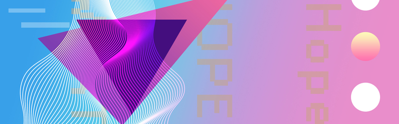 波普风几何渐变促销Banner，高清JPG与简约PSD设计素材下载