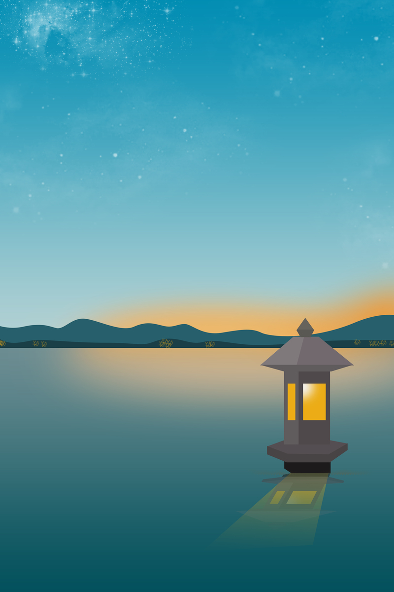扁平手绘卡通海报背景，高清JPG与简约PSD设计素材下载