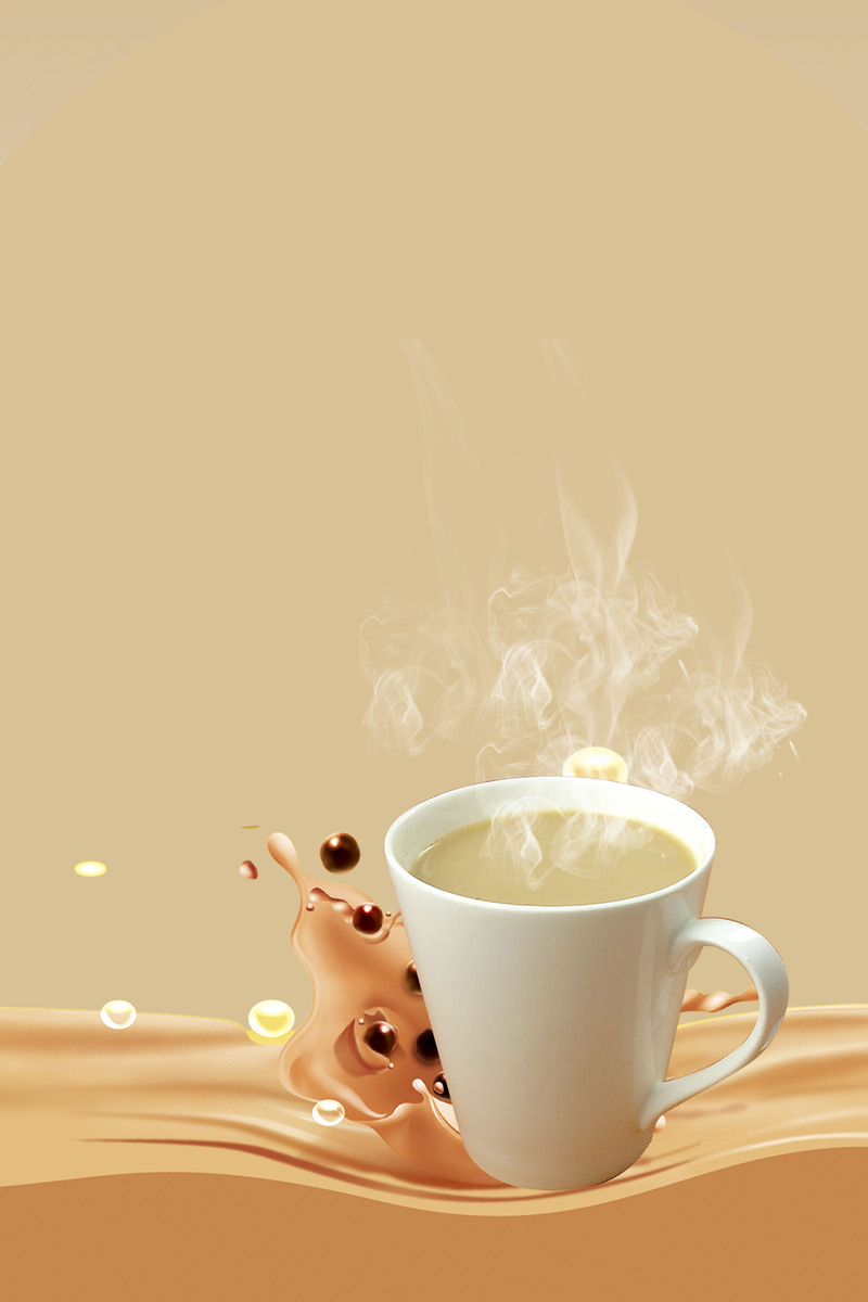 简约巧克力奶茶促销海报，高清JPG与PSD设计素材下载