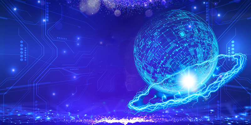 科技星球电路图粒子光效JPG图片，商务科技PSD设计素材高清下载