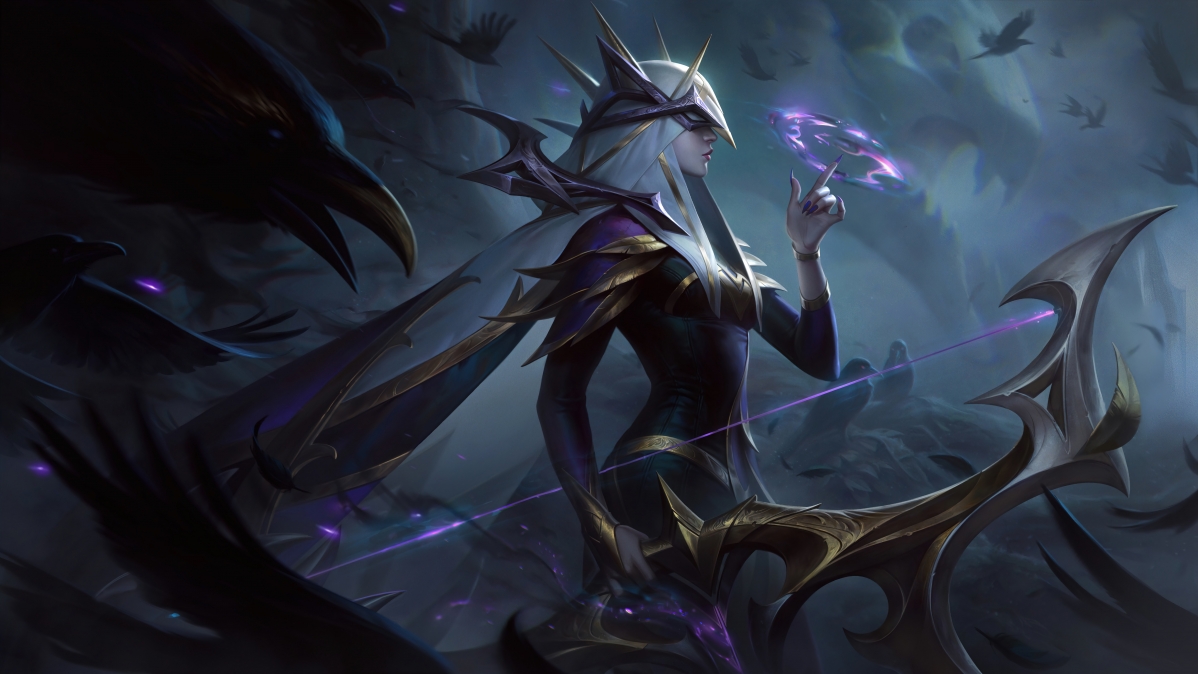 LOL英雄联盟，绝美魔女艾希壁纸，高清8K分辨率，7680x4320超清下载