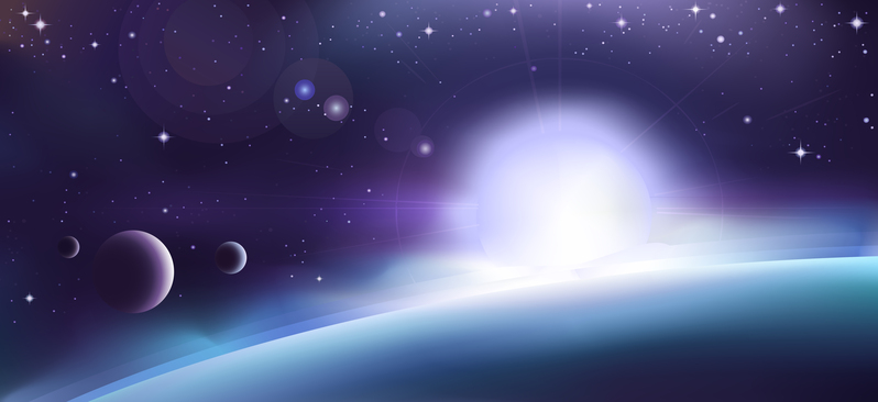绚丽星空矢量背景图，高清JPG商务科技AI设计素材免费下载