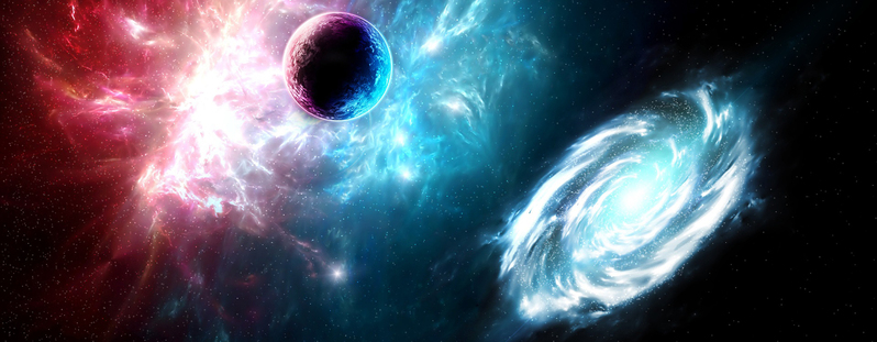 黑洞星际穿越高清背景图，商务科技PSD素材免费下载