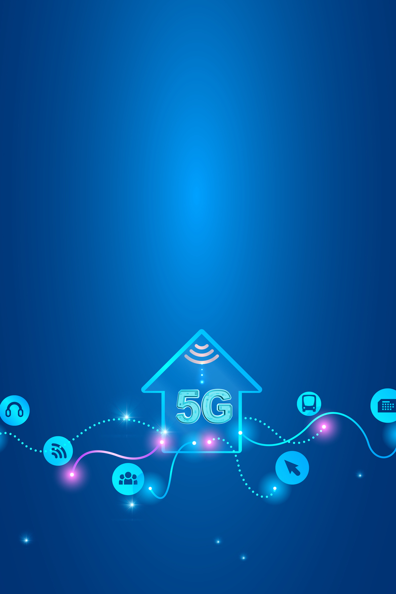 5G科技背景图，高清JPG与PSD格式商务设计素材免费下载