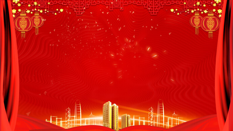 2018年会红金商务科技建筑房地产通用背景高清JPG素材下载