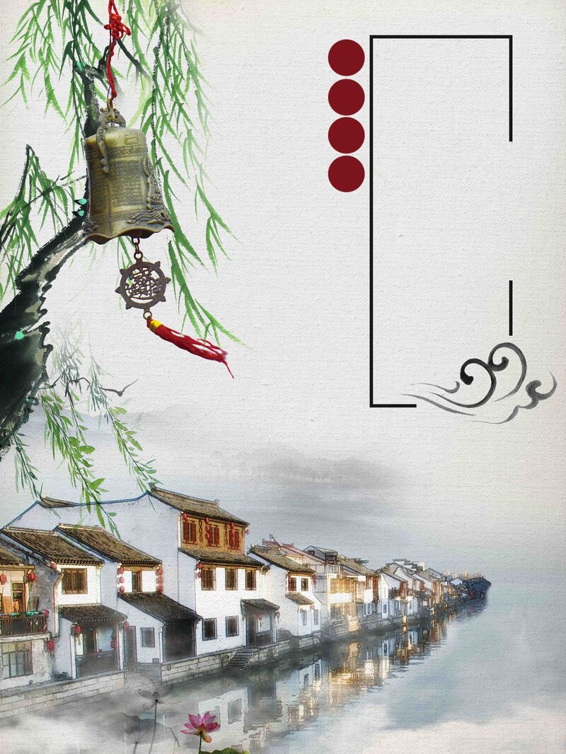 中国风传统民宿宣传图，高清JPG/简约PSD素材下载