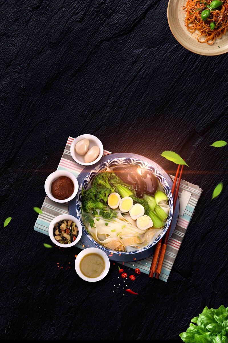 烩面美食广告海报，唯美餐饮面食设计素材，高清JPG/PSD下载