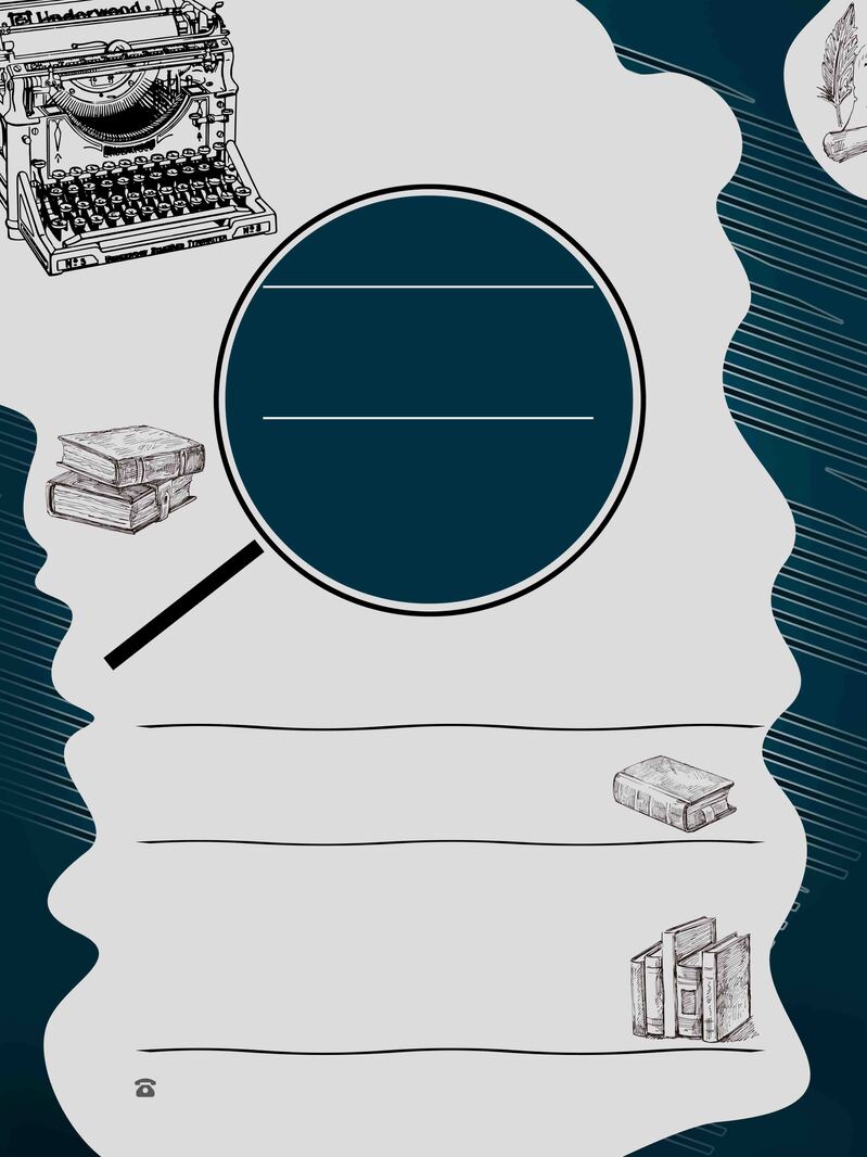 灰蓝调文艺风大学文学社招新海报设计素材，高清JPG与简约PSD格式任选下载