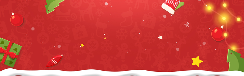 圣诞节红色扁平电商喜庆Banner，高清JPG/简约PSD设计素材下载