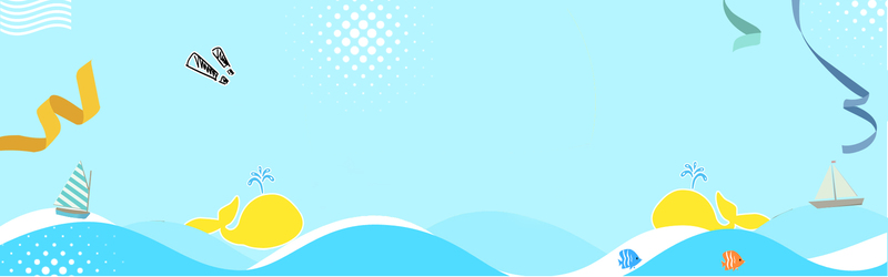 手绘卡通Banner背景，简约高清JPG/PSD设计素材下载