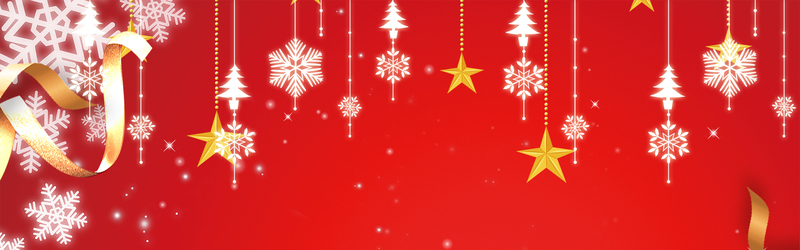 圣诞红电商雪花Banner，简约高清JPG/PSD设计素材下载