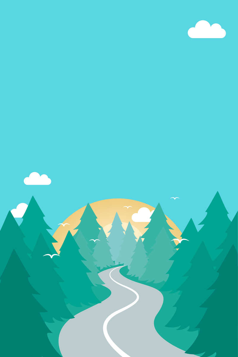 矢量手绘透视公路背景图，高清JPG与简约AI格式，免费下载