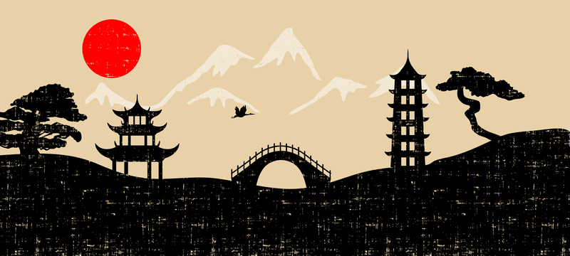 日式扁平插画Banner，高清JPG+简约AI设计素材下载