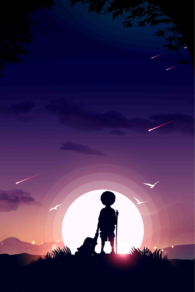 自闭症孤独症公益海报，高清JPG/简约PSD素材，有你不孤独，免费下载