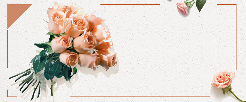 简约灰调鲜花banner，高清JPG/PSD设计素材，免费下载