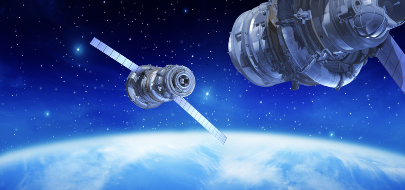 科技星空卫星背景图，高清JPG与商务PSD设计素材下载