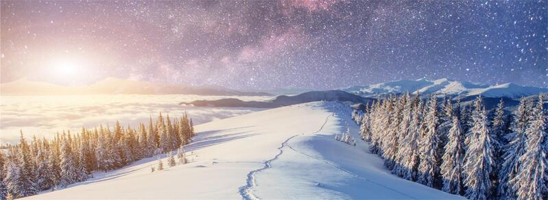 雪地梦幻高清JPG海报背景，商务科技设计素材免费下载