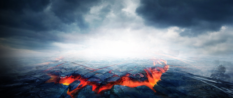 大气火山背景图，高清JPG，商务科技设计素材下载