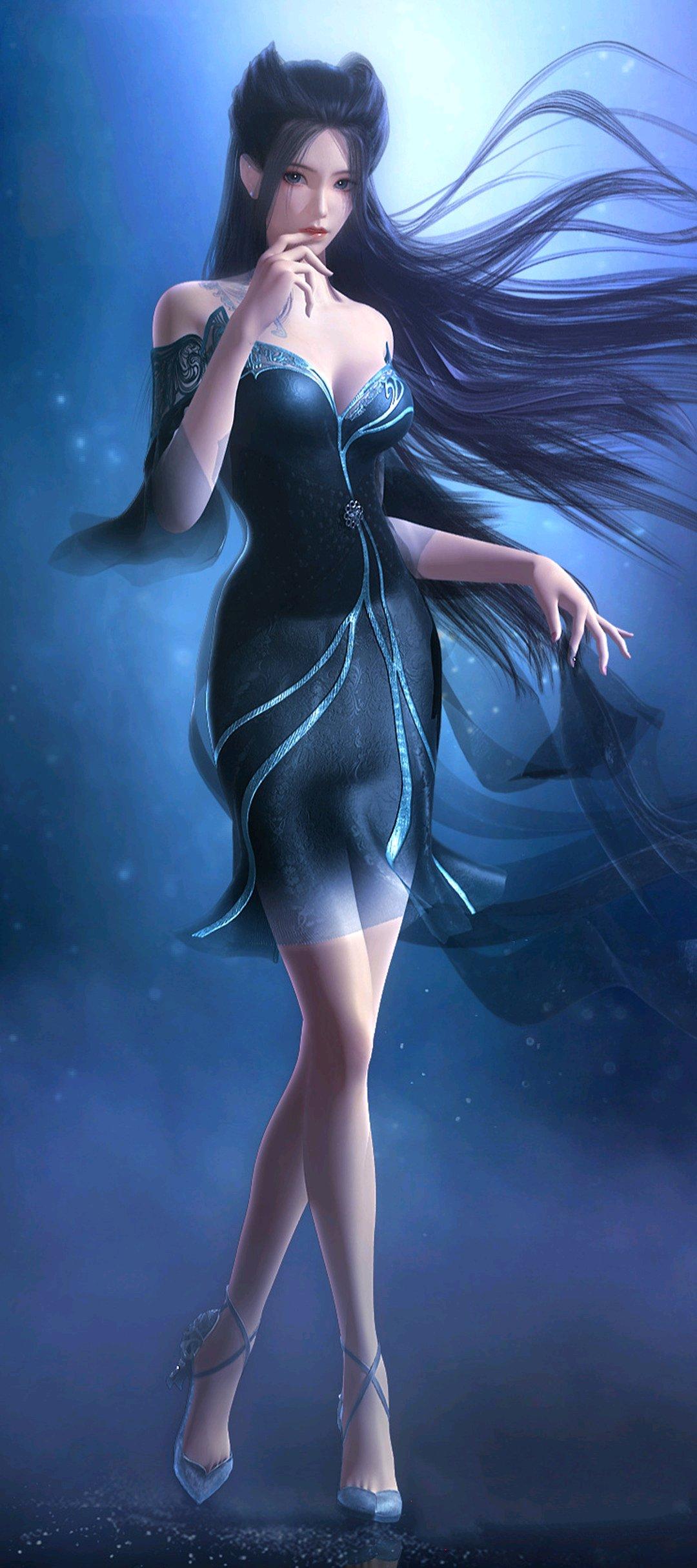 焰灵姬绝美壁纸，天行九歌全面屏高清4K，1080x2430分辨率，一键下载！