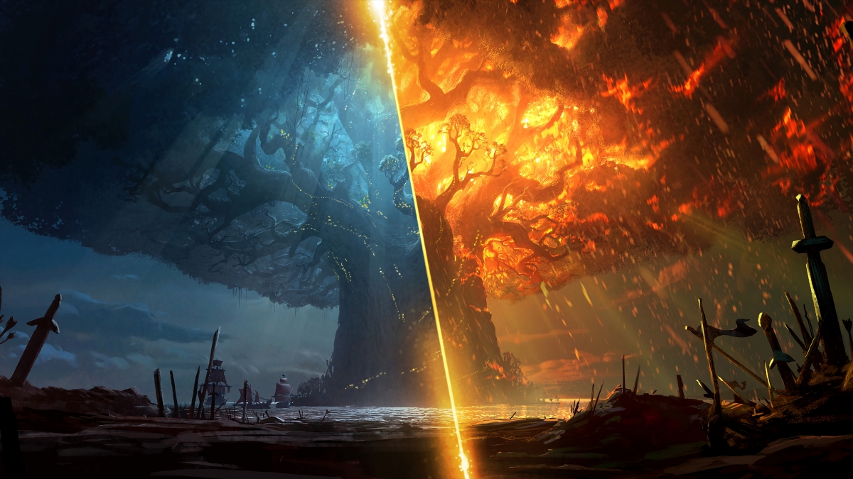 魔兽世界冰火之树，绝美4K壁纸，高清4000x2250分辨率，免费下载