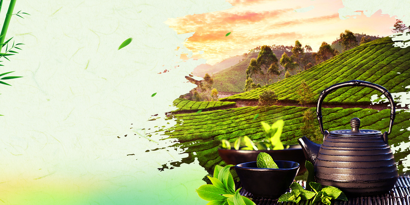 中华传统茶文化高清JPG展板背景，商务科技风设计素材下载