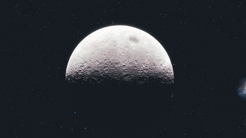 月球表面高清JPG图片，宇宙星球商务/科技设计素材下载