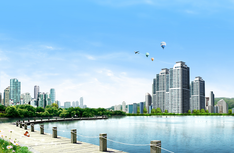 园林城市景观高清背景图集，商务科技JPG素材下载