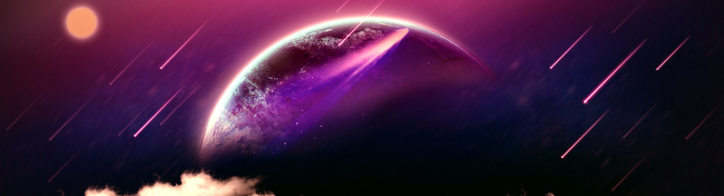 星空梦幻Banner背景，高清JPG & PSD商务科技设计素材下载