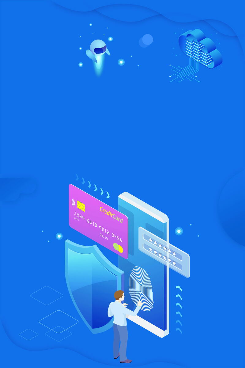 网络安全与信息安全背景图，高清JPG/PSD商务科技设计素材下载