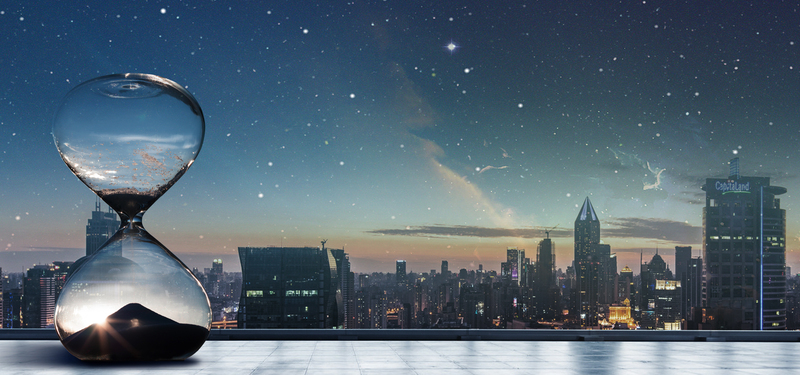 夜晚星空主题房地产Banner海报，高清JPG与商务科技PSD设计素材下载