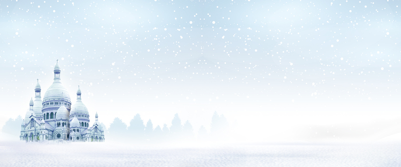 雪景浪漫蓝色背景JPG图，商务科技PSD设计素材高清下载