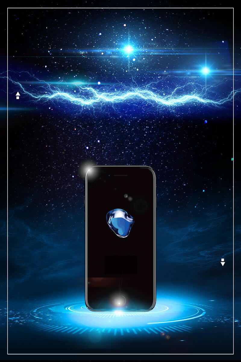 苹果手机iPhone X高清背景图，商务科技PSD素材下载