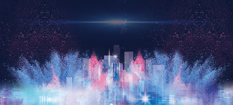 大气蓝色房地产banner，高清JPG/PSD商务科技设计素材下载