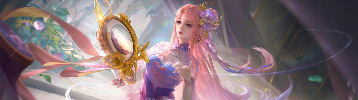 王者荣耀王昭君乞巧织情，七夕绝美双屏4K壁纸，高清5120x1440下载