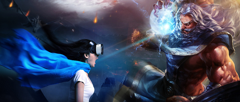 VR科幻游戏震撼体验，大气Banner图片与商务科技PSD设计素材下载