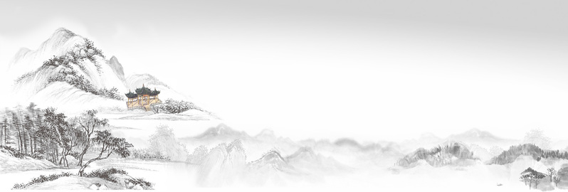 中国古风山水寺庙背景图，高清JPG+商务/科技PSD素材，一键下载！
