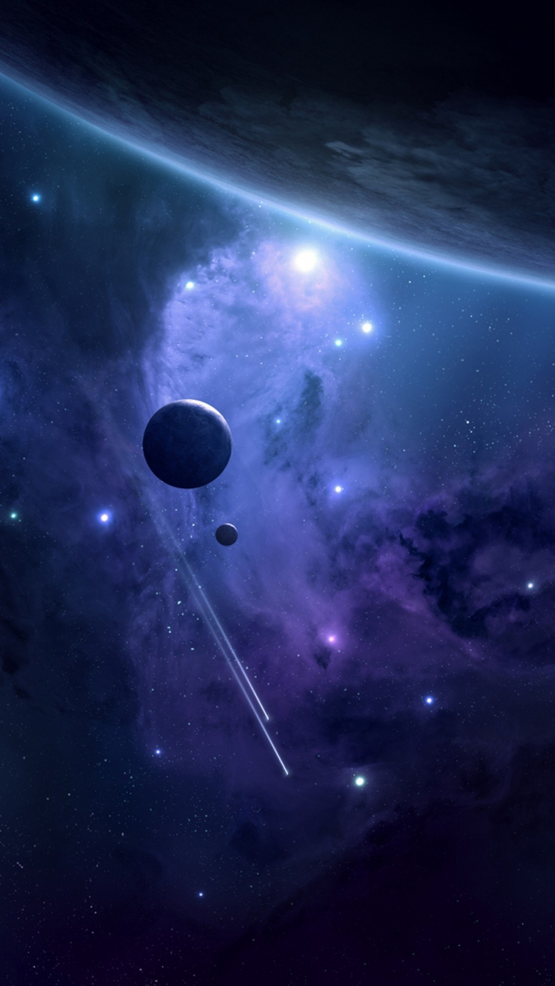 浪漫大气宇宙H5背景图，商务科技高清JPG素材下载