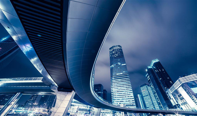 大气城市夜景图片素材，现代生活背景，高清JPG/商务科技PSD格式下载