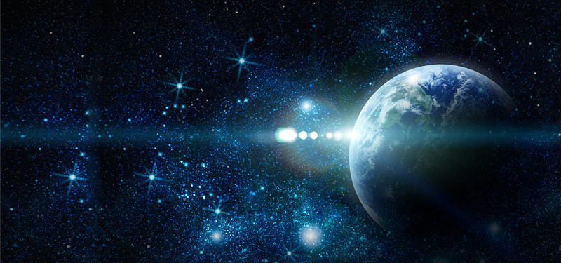 蓝色星光星球海报，高清JPG商务/科技设计素材下载