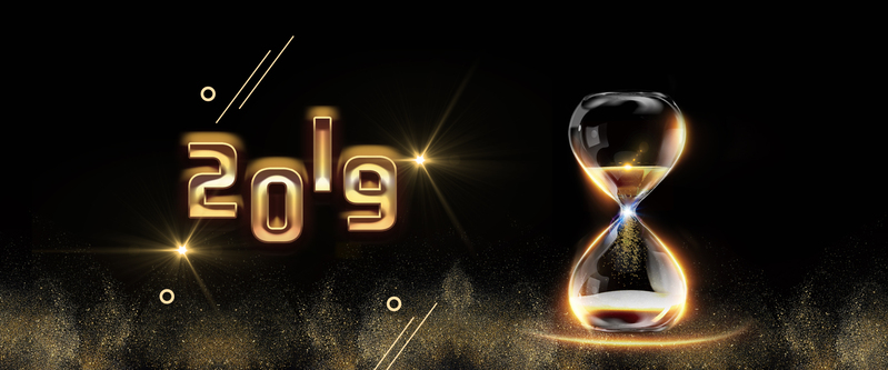 2019倒计时简约风banner设计素材，高清JPG+商务科技PSD下载
