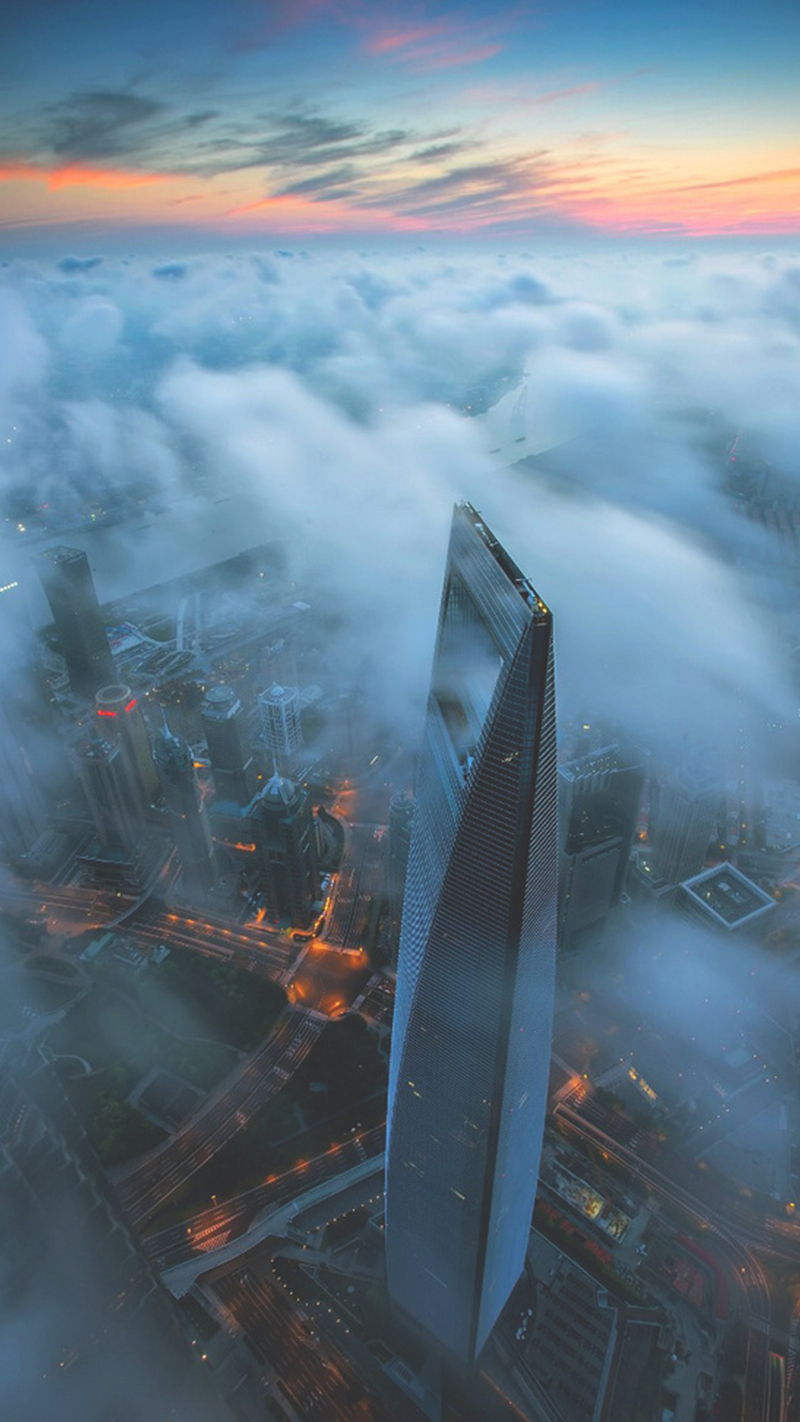 大气城市建筑商务H5背景图，高清JPG素材，商务科技风格，免费下载