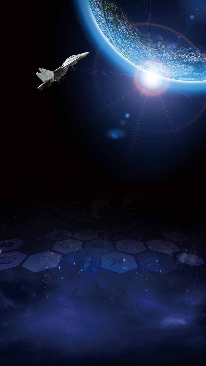 星球战斗机游戏H5背景素材，高清JPG与商务科技PSD格式，一键下载