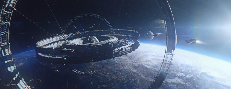 外太空空间站科技科幻banner，高清JPG商务/科技图片，设计素材免费下载