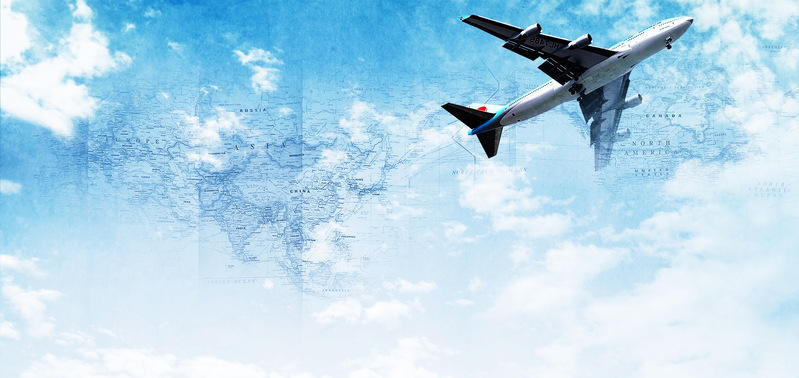 商务航空高清背景图，JPG与PSD格式素材，一键下载！