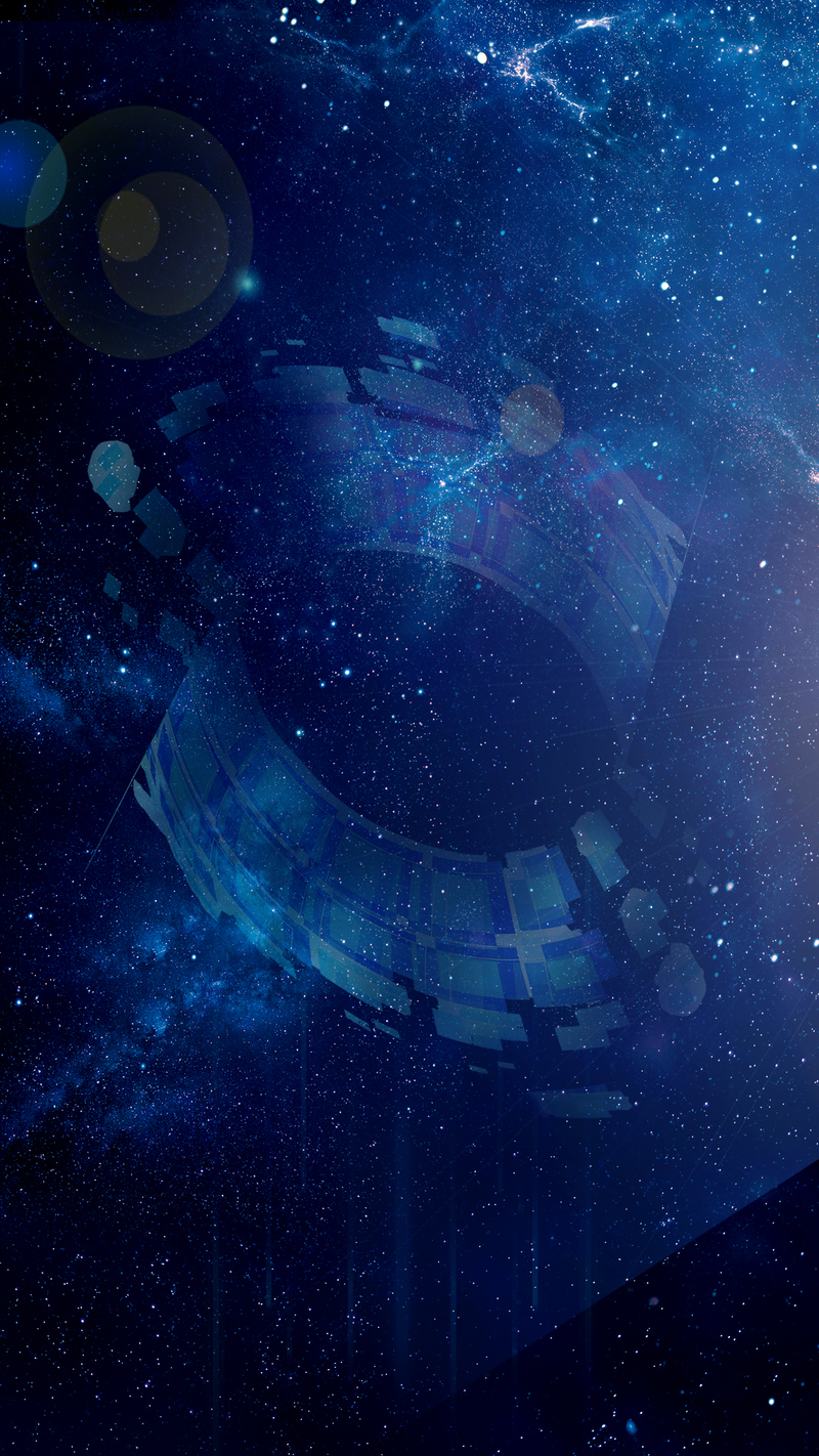 大气星空科技，H5蓝色背景PSD源文件及高清JPG图片下载，商务科技设计素材